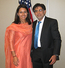 Tulsi Gabbard and Atul Rajani